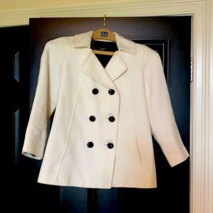 Talbots 3/4 length sleeve white peacoat
